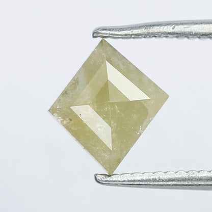 0.95 CT 8 X 7.1 MM Greenish Yellow Color Kite Shape Shining Natural Rustic Diamond