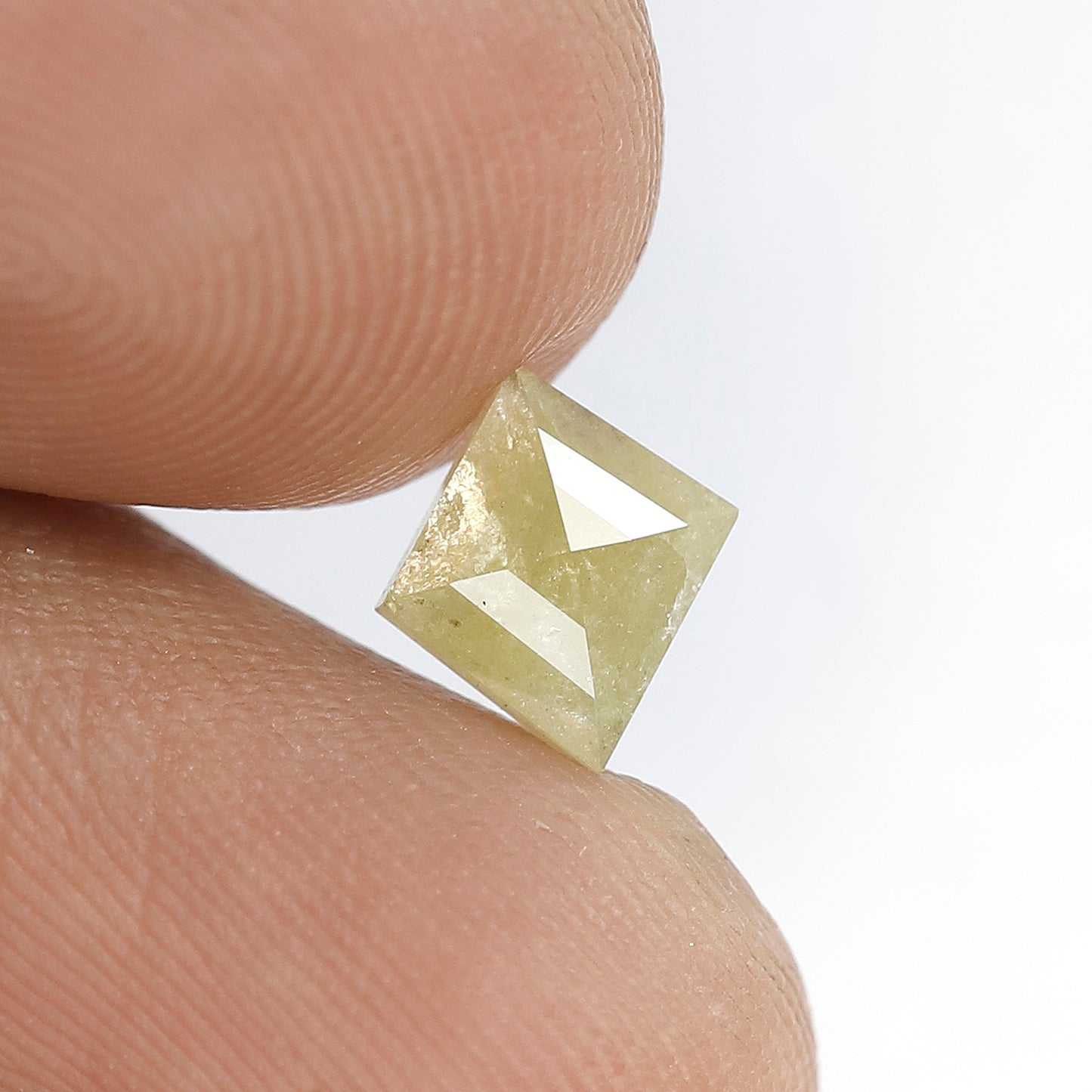 0.95 CT 8 X 7.1 MM Greenish Yellow Color Kite Shape Shining Natural Rustic Diamond