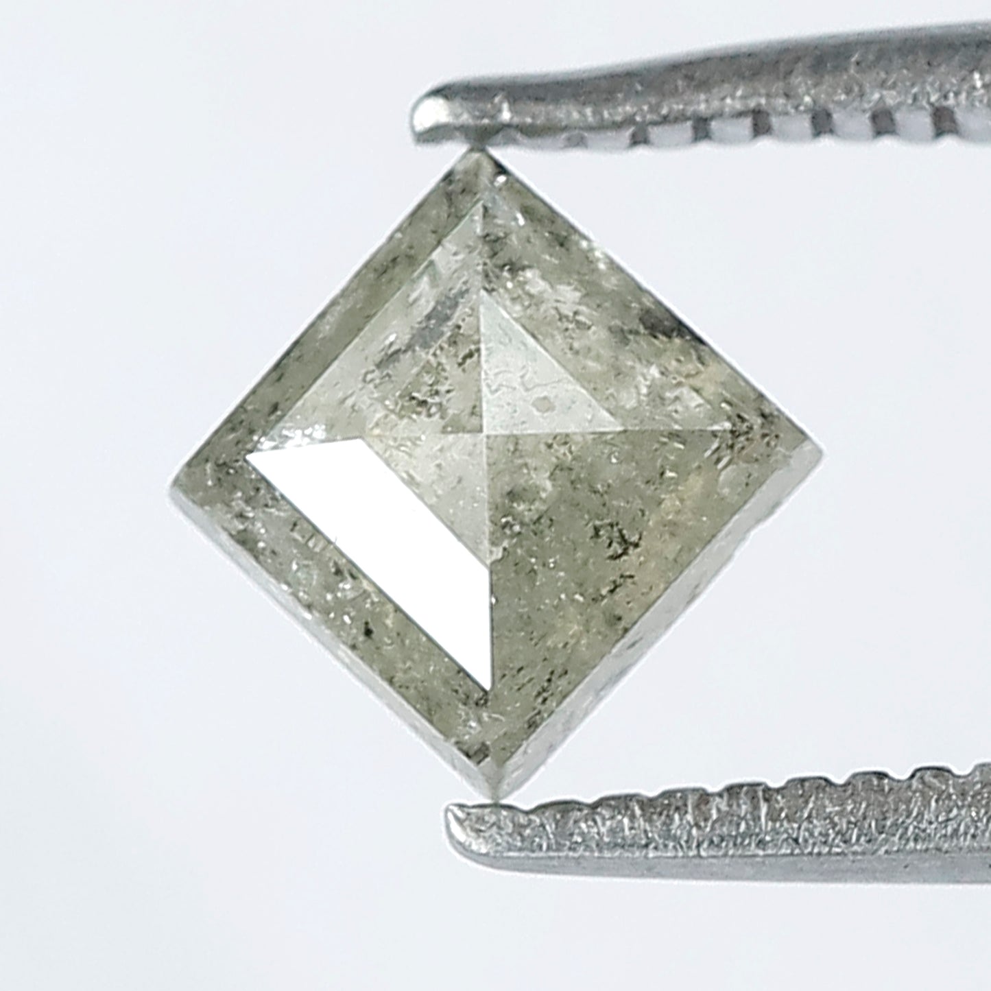 0.90 CT Grey Greenish Color Kite Shape Salt and Pepper Loose Diamond