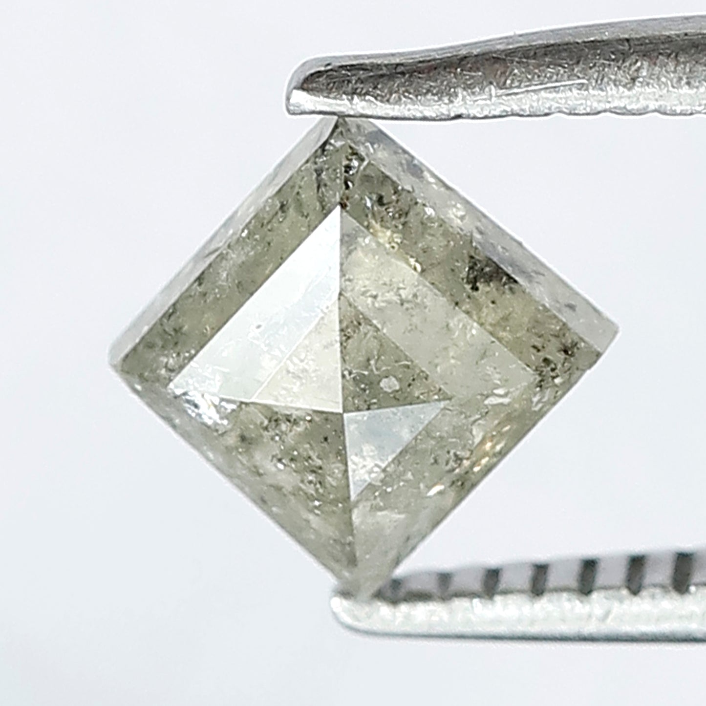 0.90 CT Grey Greenish Color Kite Shape Salt and Pepper Loose Diamond