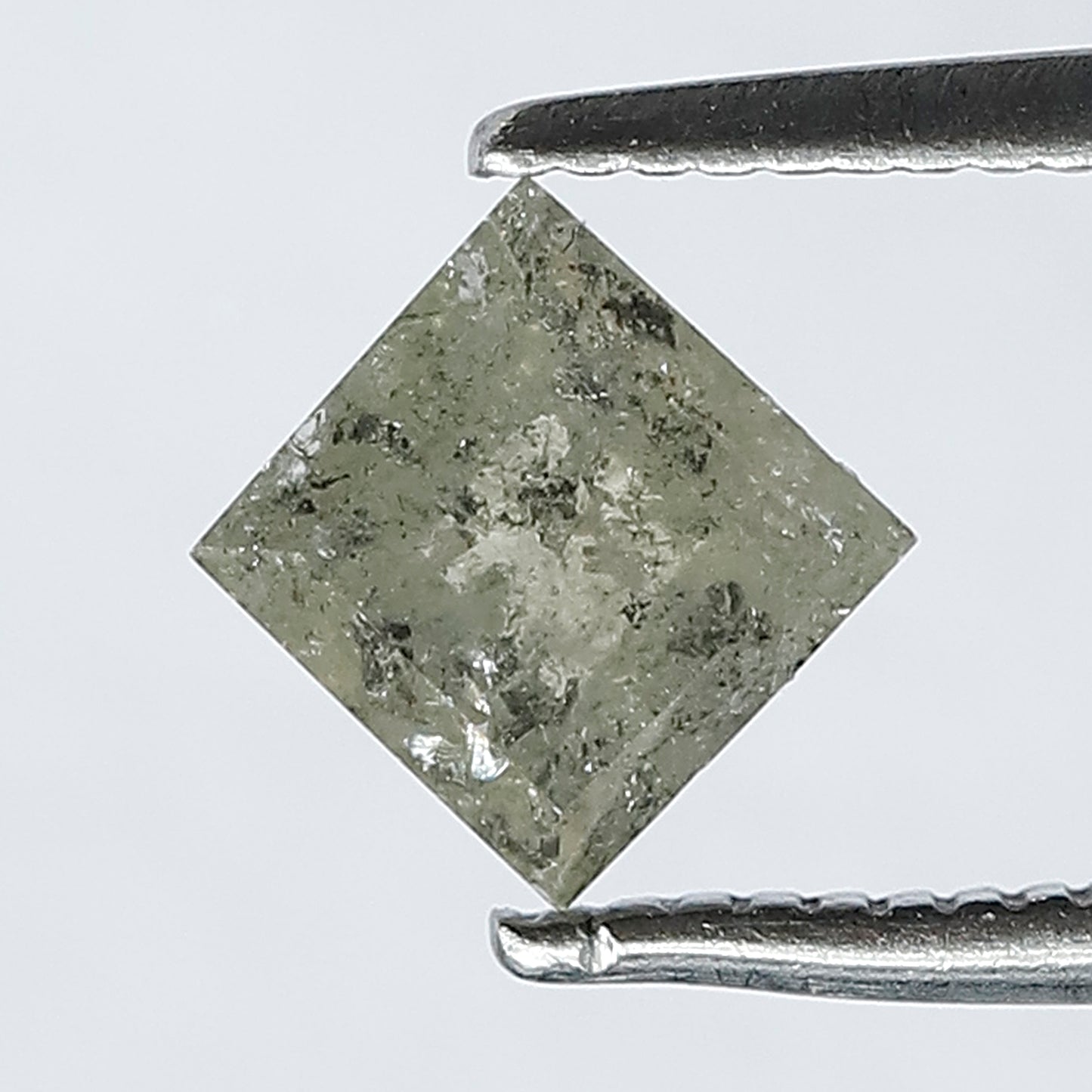 0.90 CT Grey Greenish Color Kite Shape Salt and Pepper Loose Diamond