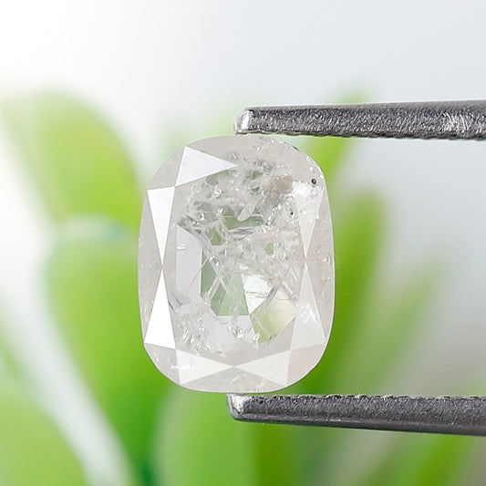 0.99 CT Oval Shape Salt and Pepper Diamond, Natural 7.50 mm Misty White Loose Earth Mined Diamond For Birthday Gift