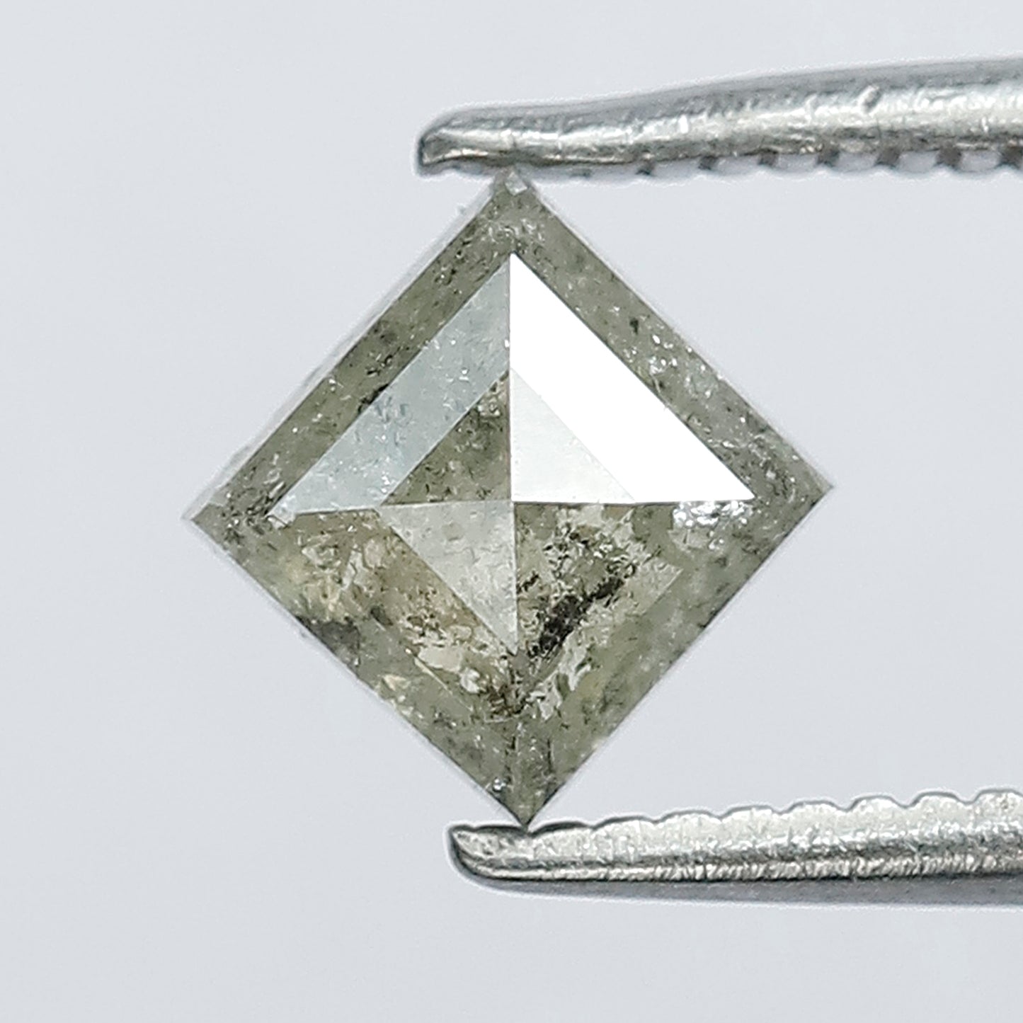 0.90 CT Grey Greenish Color Kite Shape Salt and Pepper Loose Diamond