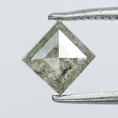 0.90 CT Grey Greenish Color Kite Shape Salt and Pepper Loose Diamond