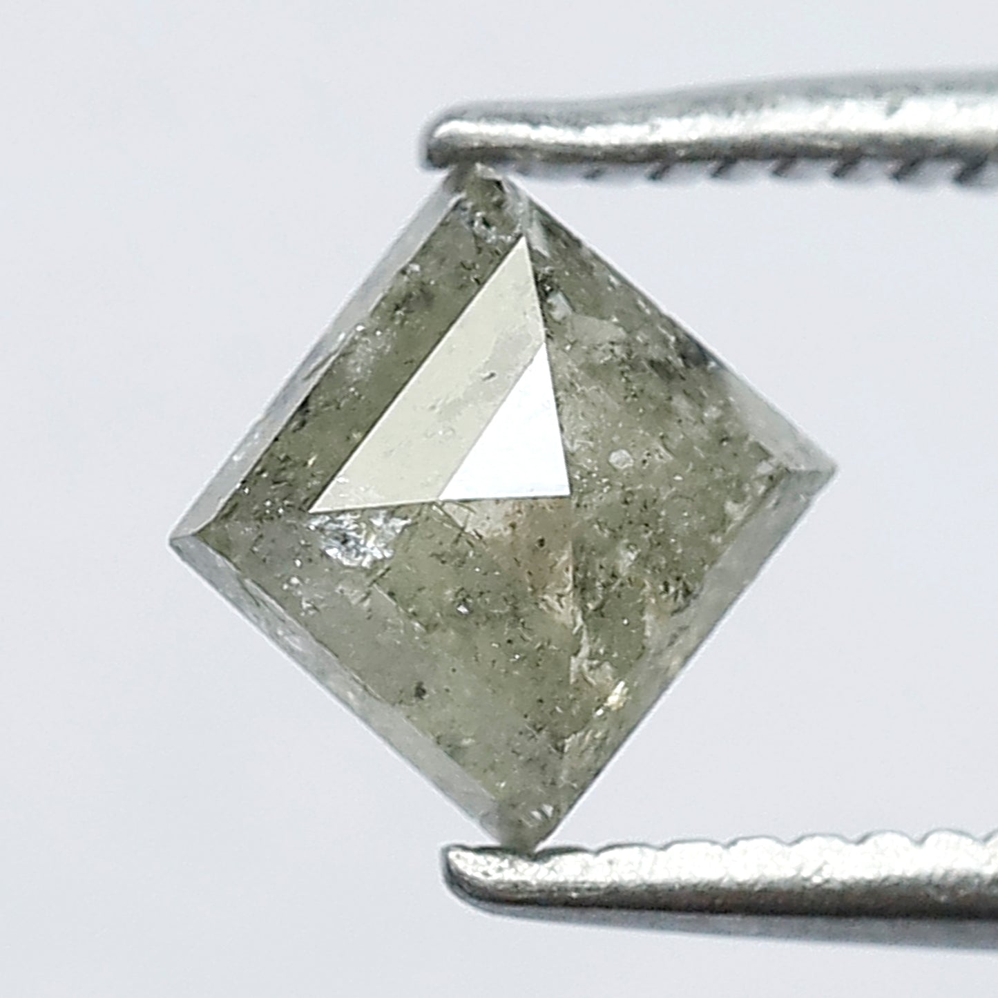 0.90 CT Grey Greenish Color Kite Shape Salt and Pepper Loose Diamond