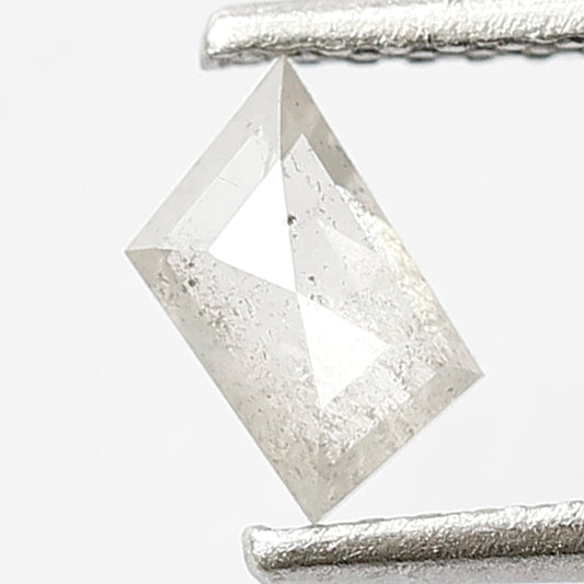 0.39 CT Translucent Grey Black Color Diamond Loose Natural 4.9 x 3.3 x 2 MM Unique Geometric Shape Diamond Salt and Pepper Diamond