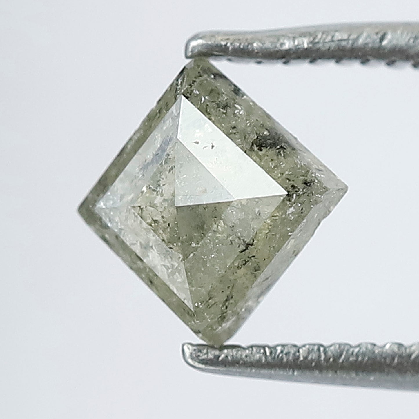 0.90 CT Grey Greenish Color Kite Shape Salt and Pepper Loose Diamond