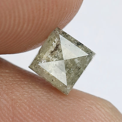 0.90 CT Grey Greenish Color Kite Shape Salt and Pepper Loose Diamond