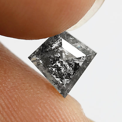 0.70 CT kite shape natural loose diamond 7 mm gray-black color diamond for a birthday gift