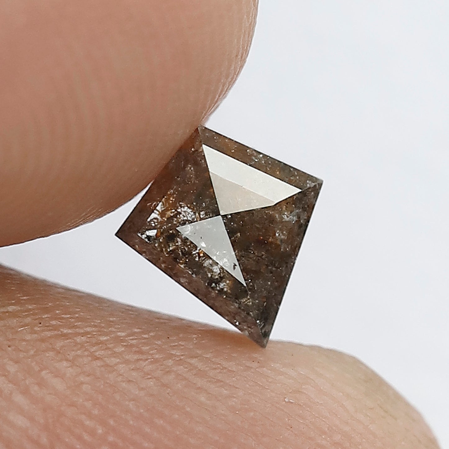 0.74 CT Fancy Kite Shape Dark Toned Reddish Color Loose Rustic Diamond