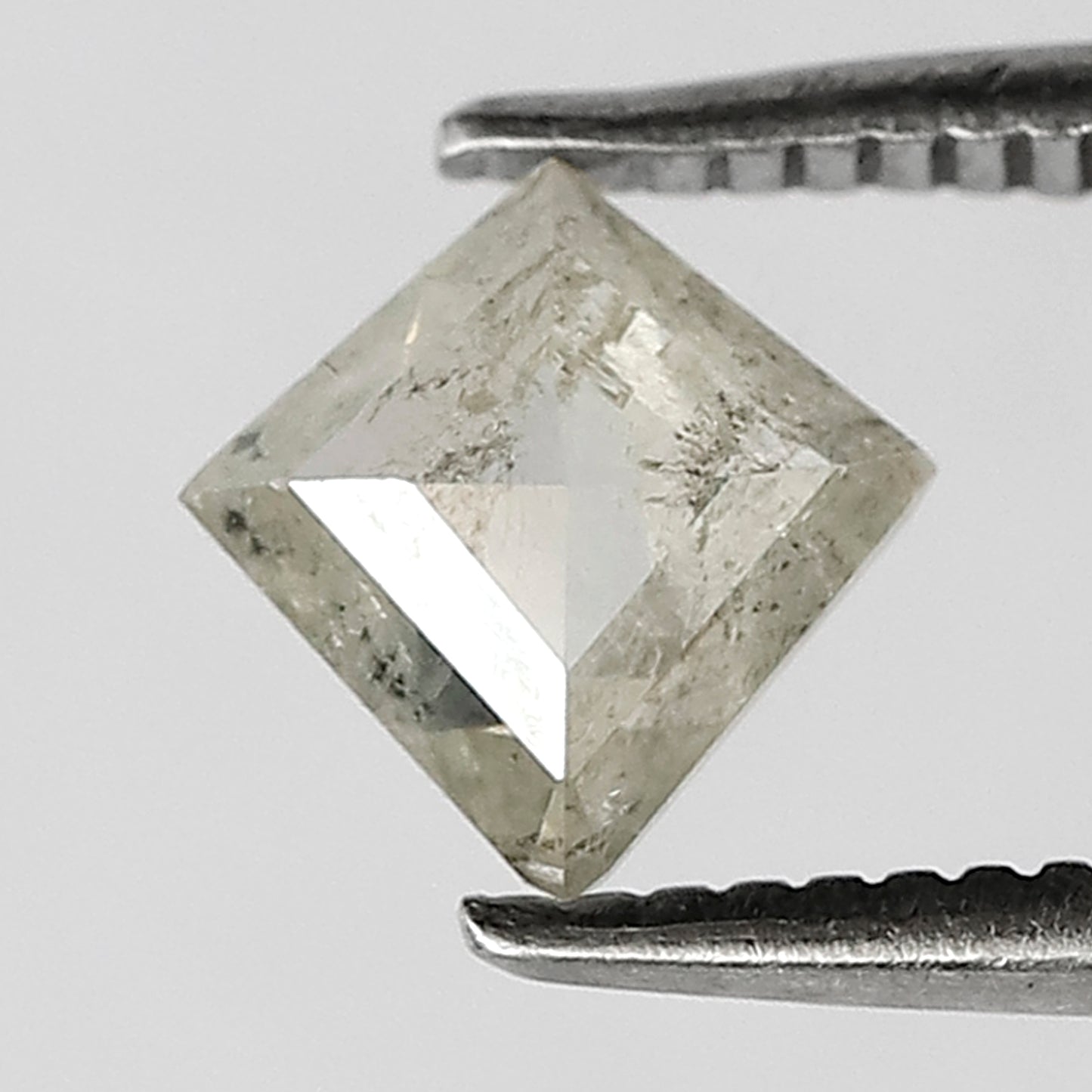 0.47 CT Kite Shape Salt and Pepper Diamond 6 MM Loose Natural Misty white Color Diamond gift for her ring