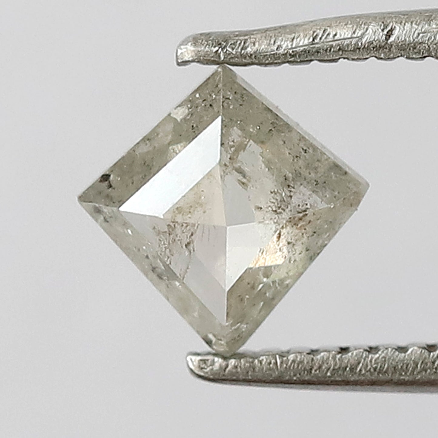 0.47 CT Kite Shape Salt and Pepper Diamond 6 MM Loose Natural Misty white Color Diamond gift for her ring