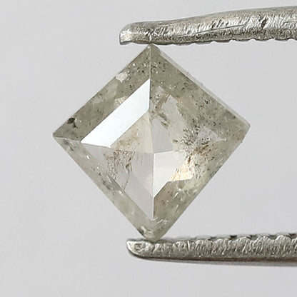0.47 CT Kite Shape Salt and Pepper Diamond 6 MM Loose Natural Misty white Color Diamond gift for her ring
