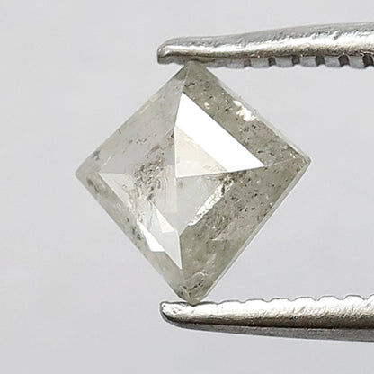 0.47 CT Kite Shape Salt and Pepper Diamond 6 MM Loose Natural Misty white Color Diamond gift for her ring