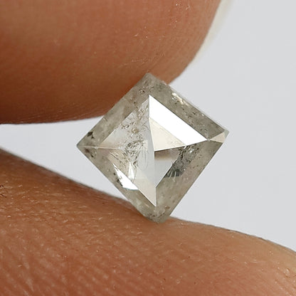 0.47 CT Kite Shape Salt and Pepper Diamond 6 MM Loose Natural Misty white Color Diamond gift for her ring