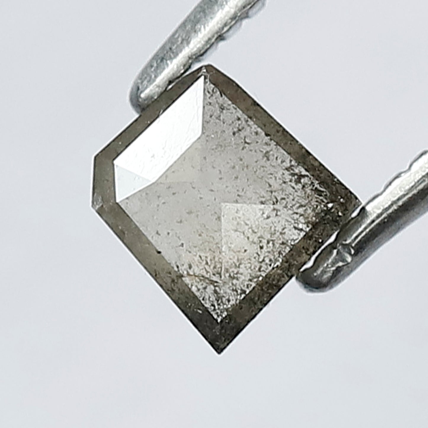 0.46 CT Unique Cut Modified Shape Salt and Pepper Loose Rustic Diamond