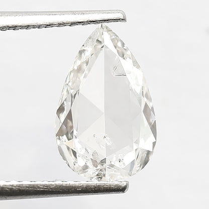 1 CT Pear Shape Diamond 10.2 x 6.5 x 1.8 MM Loose Natural GH Color Si Clarity Conflict Free Rose Cut Best Quality Diamond For Proposal Ring