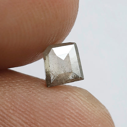 0.46 CT Unique Cut Modified Shape Salt and Pepper Loose Rustic Diamond