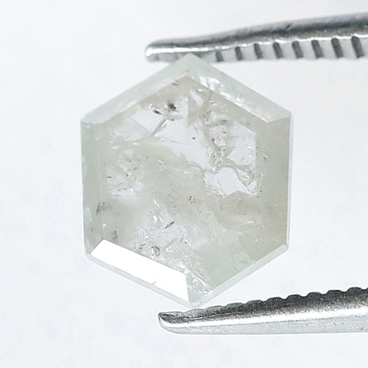 1.26 CT Fancy Icy Grey Hexagon Shape Loose Rustic Diamond