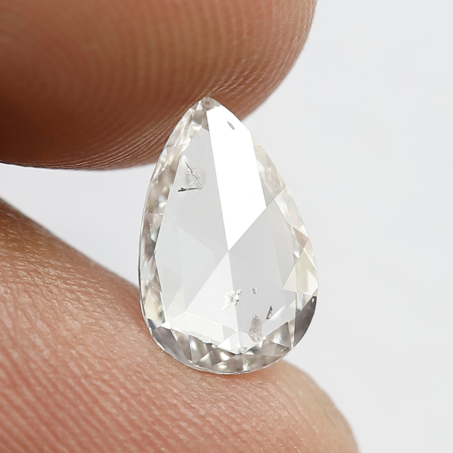1 CT Pear Shape Diamond 10.2 x 6.5 x 1.8 MM Loose Natural GH Color Si Clarity Conflict Free Rose Cut Best Quality Diamond For Proposal Ring