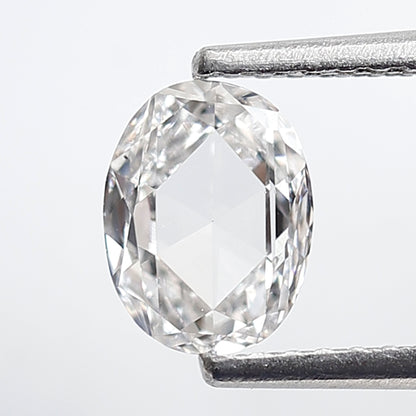 Natural 0.76 Ct Oval Shape Rose Cut Diamond, 6.80x5.20 mm Loose Diamond for Custom Jewelry, Ring Making Stone