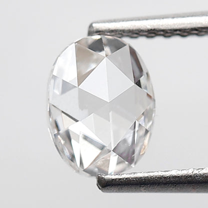 Natural 0.76 Ct Oval Shape Rose Cut Diamond, 6.80x5.20 mm Loose Diamond for Custom Jewelry, Ring Making Stone