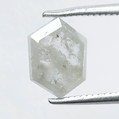 1.26 CT Fancy Icy Grey Hexagon Shape Loose Rustic Diamond