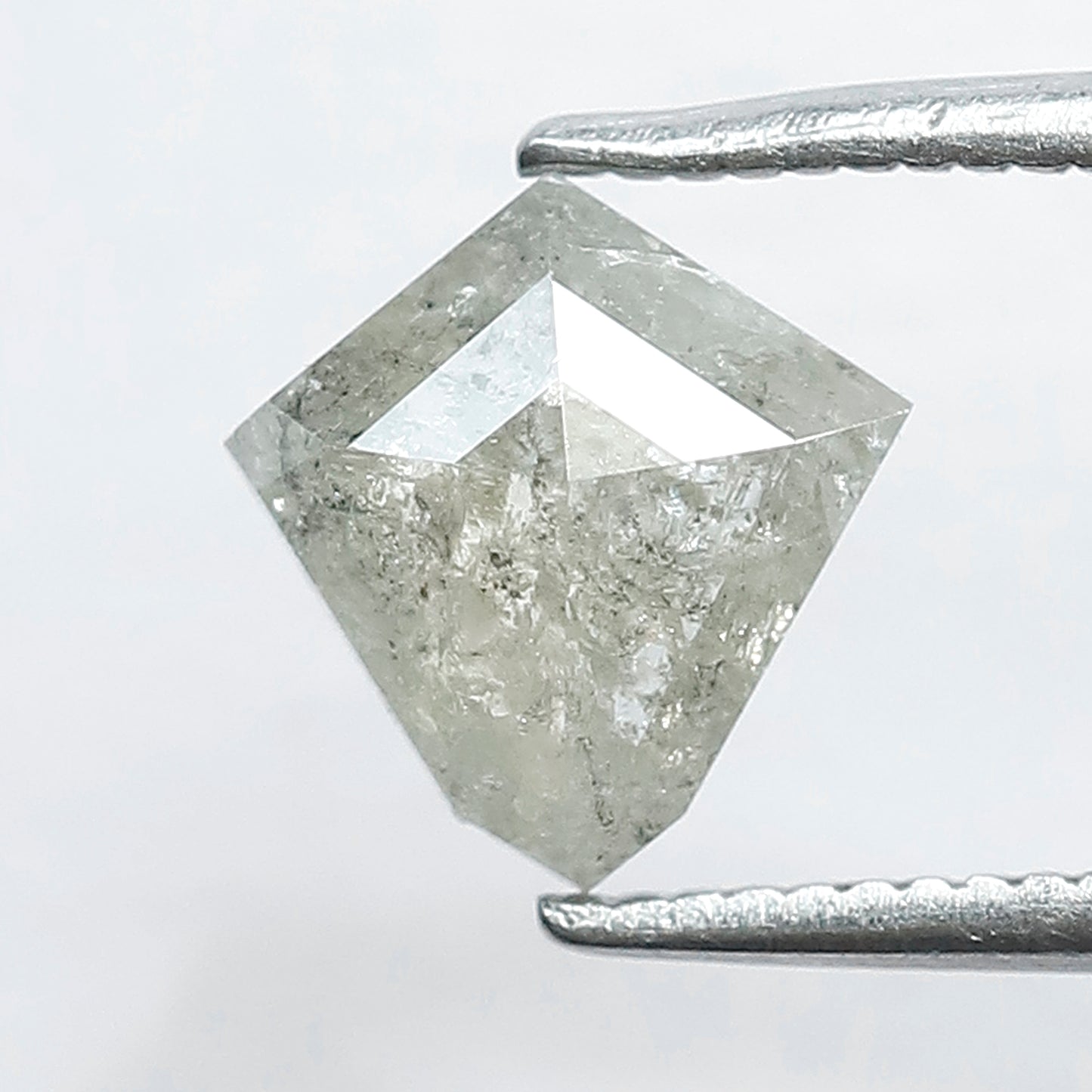 1.00 CT Kite Shape ,8 mm Grey Black Color Salt and Pepper Loose Diamond