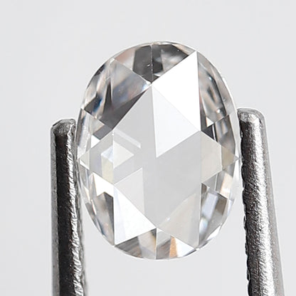 Natural 0.76 Ct Oval Shape Rose Cut Diamond, 6.80x5.20 mm Loose Diamond for Custom Jewelry, Ring Making Stone