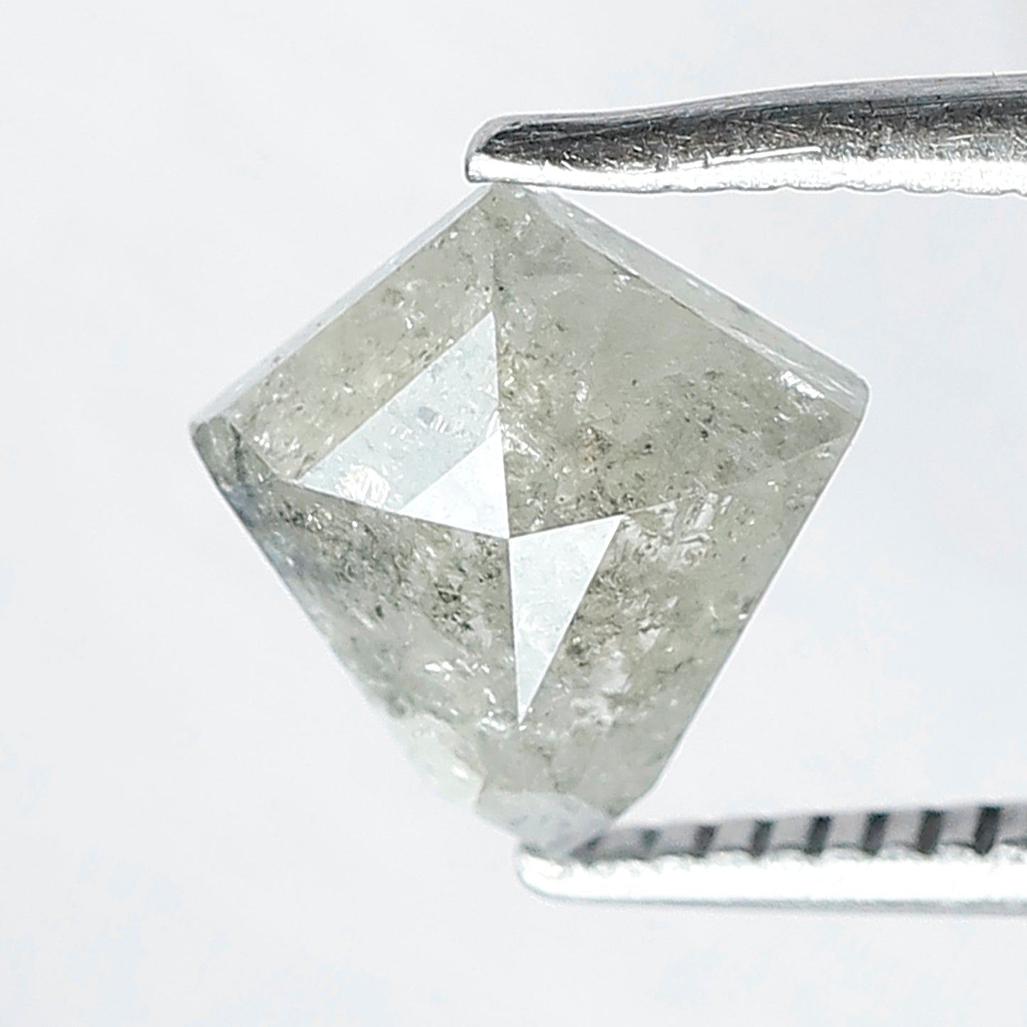 1.00 CT Kite Shape ,8 mm Grey Black Color Salt and Pepper Loose Diamond