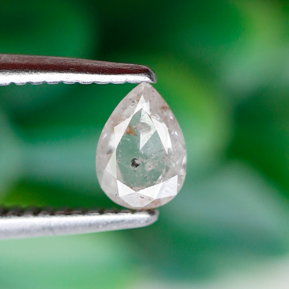 Pear Cut 0.20 CT Salt and Pepper Diamond, Natural White Translucent Loose Earth Mined Diamond for Unique Ring Gift