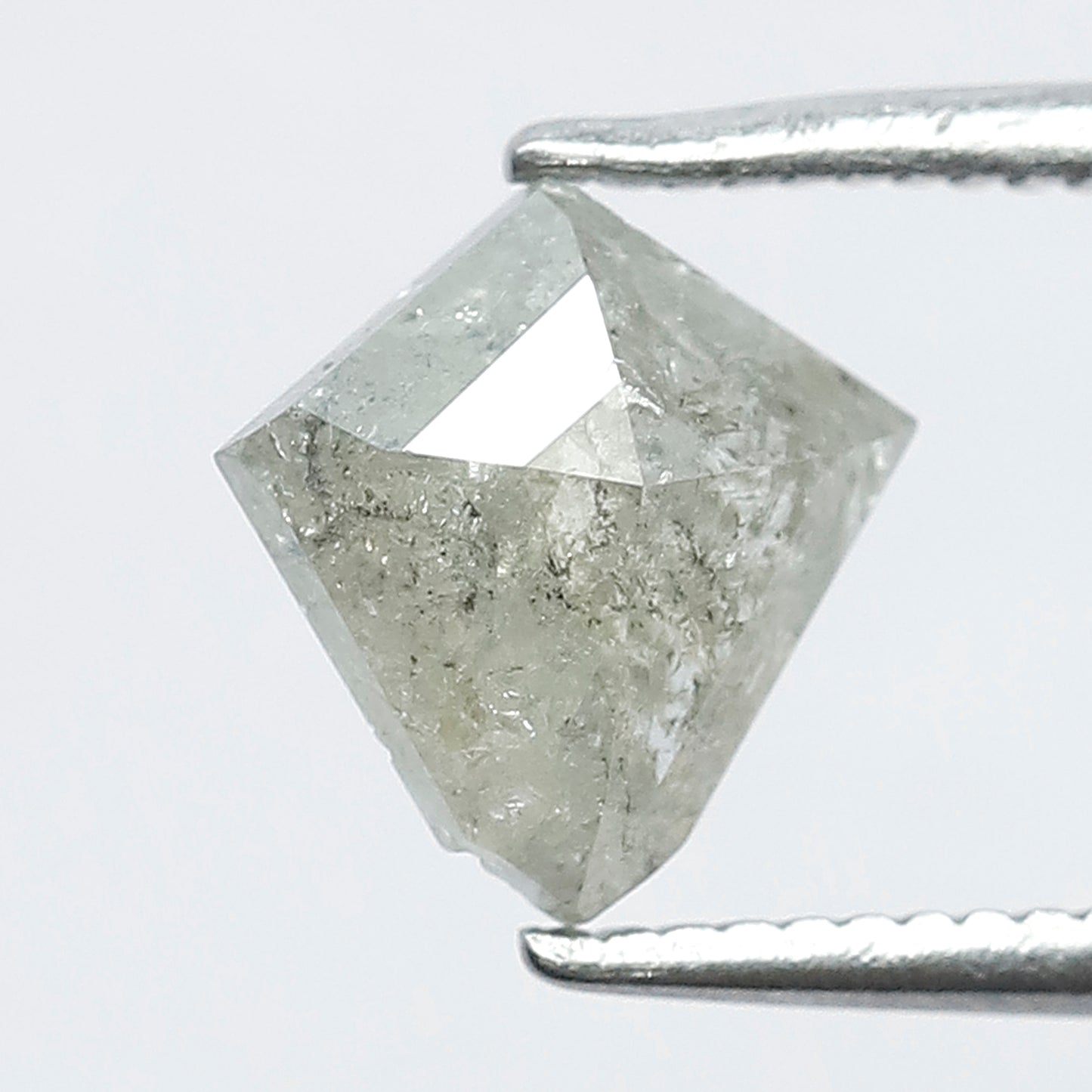 1.00 CT Kite Shape ,8 mm Grey Black Color Salt and Pepper Loose Diamond