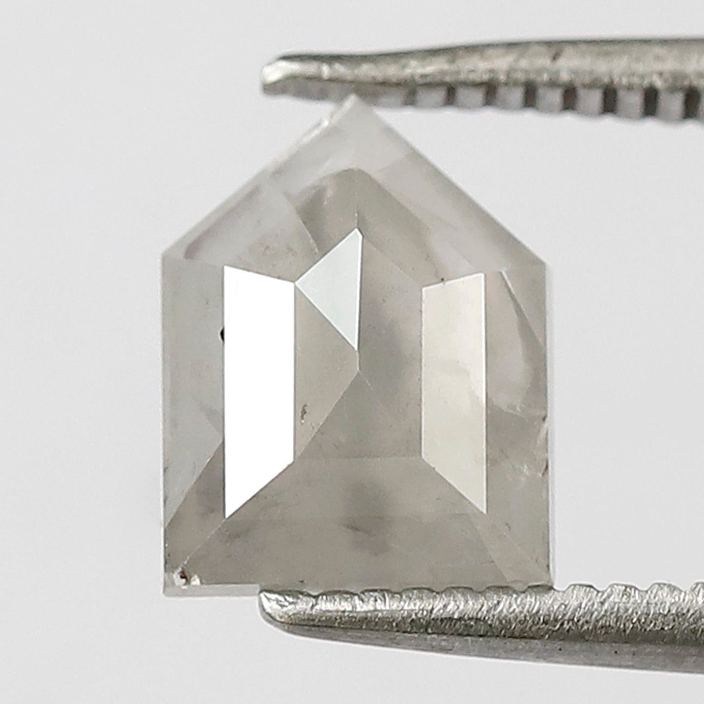 1.43 CT shield cut natural loose diamond 7.90 mm misty white color salt and pepper diamond for a wedding band