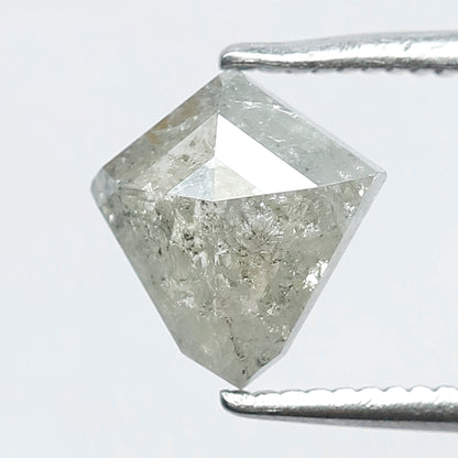 1.00 CT Kite Shape ,8 mm Grey Black Color Salt and Pepper Loose Diamond