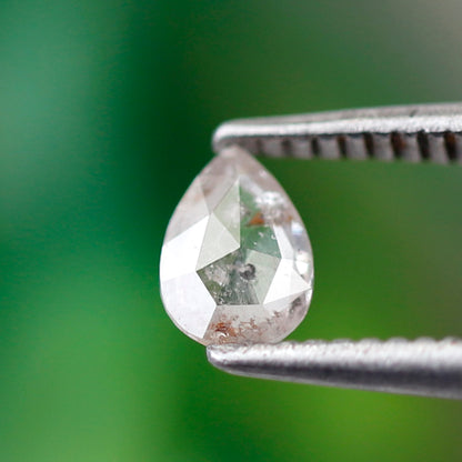 Pear Cut 0.20 CT Salt and Pepper Diamond, Natural White Translucent Loose Earth Mined Diamond for Unique Ring Gift