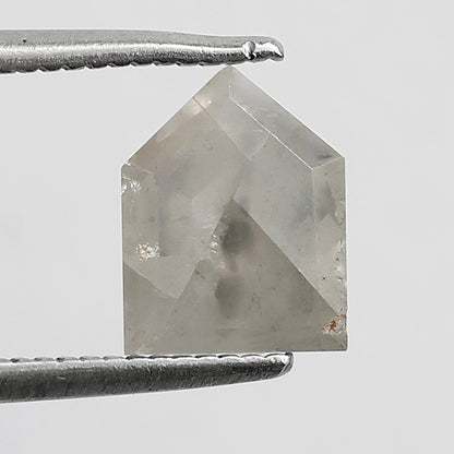 1.43 CT shield cut natural loose diamond 7.90 mm misty white color salt and pepper diamond for a wedding band