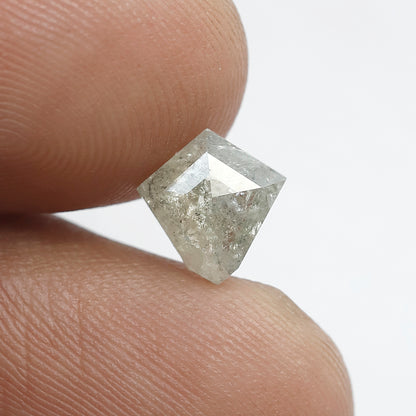1.00 CT Kite Shape ,8 mm Grey Black Color Salt and Pepper Loose Diamond