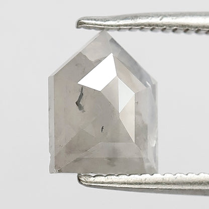 1.43 CT shield cut natural loose diamond 7.90 mm misty white color salt and pepper diamond for a wedding band