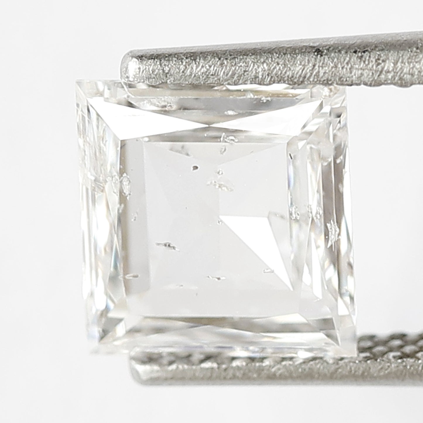 1.80 CT Princess Shape Loose Natural EF Color Eye Clean Si Clarity Diamond 7.50 MM Ethically Sourced Rose Cut Diamond