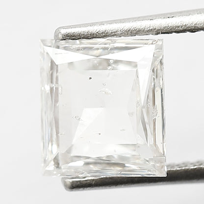 1.80 CT Princess Shape Loose Natural EF Color Eye Clean Si Clarity Diamond 7.50 MM Ethically Sourced Rose Cut Diamond
