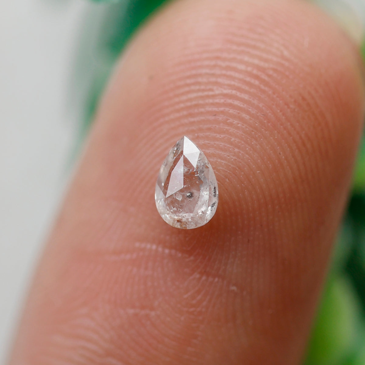 Pear Cut 0.20 CT Salt and Pepper Diamond, Natural White Translucent Loose Earth Mined Diamond for Unique Ring Gift