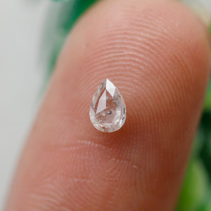 Pear Cut 0.20 CT Salt and Pepper Diamond, Natural White Translucent Loose Earth Mined Diamond for Unique Ring Gift