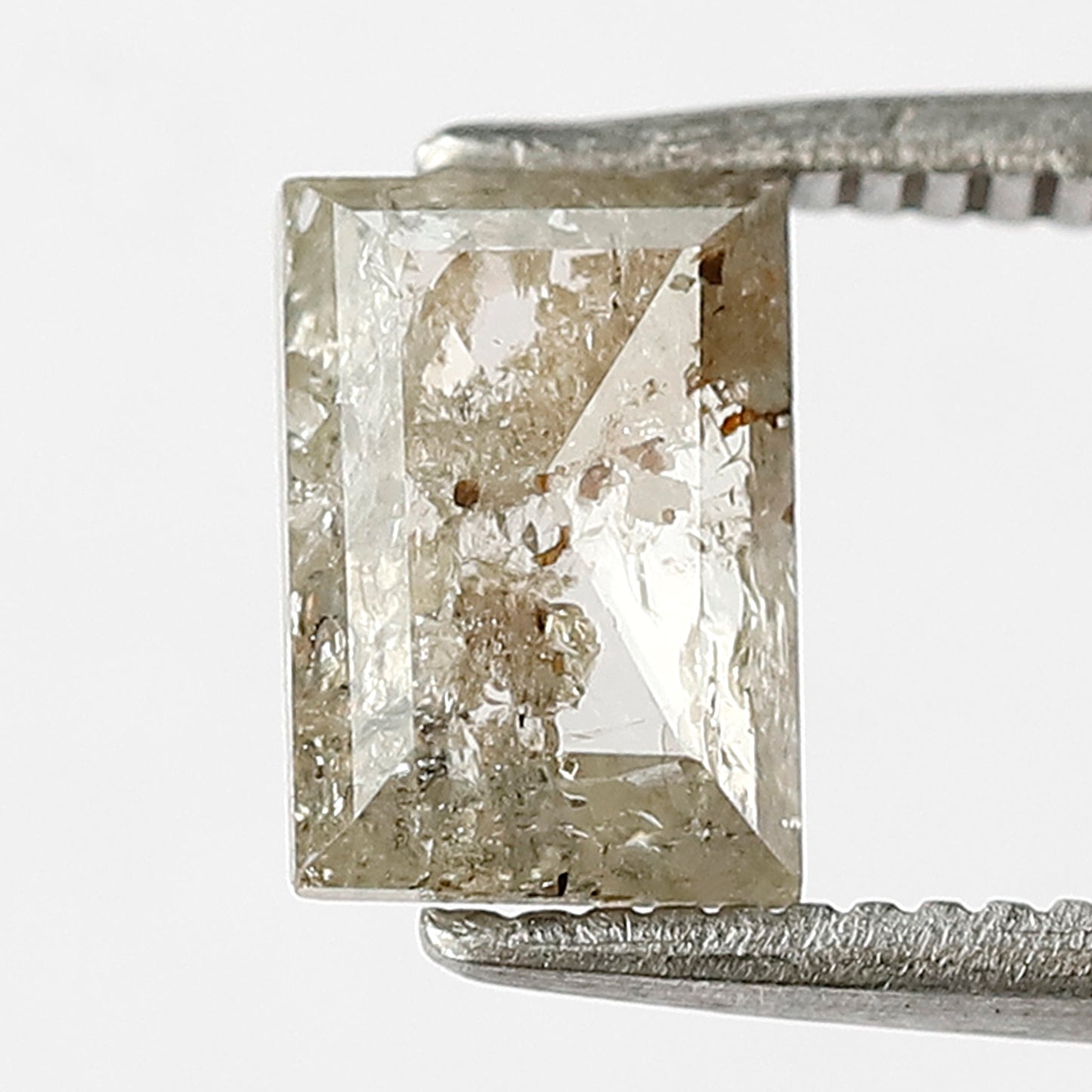 1.10 CT geometric shape salt and pepper diamond 7 mm natural loose diamond brown Translucent for her gift