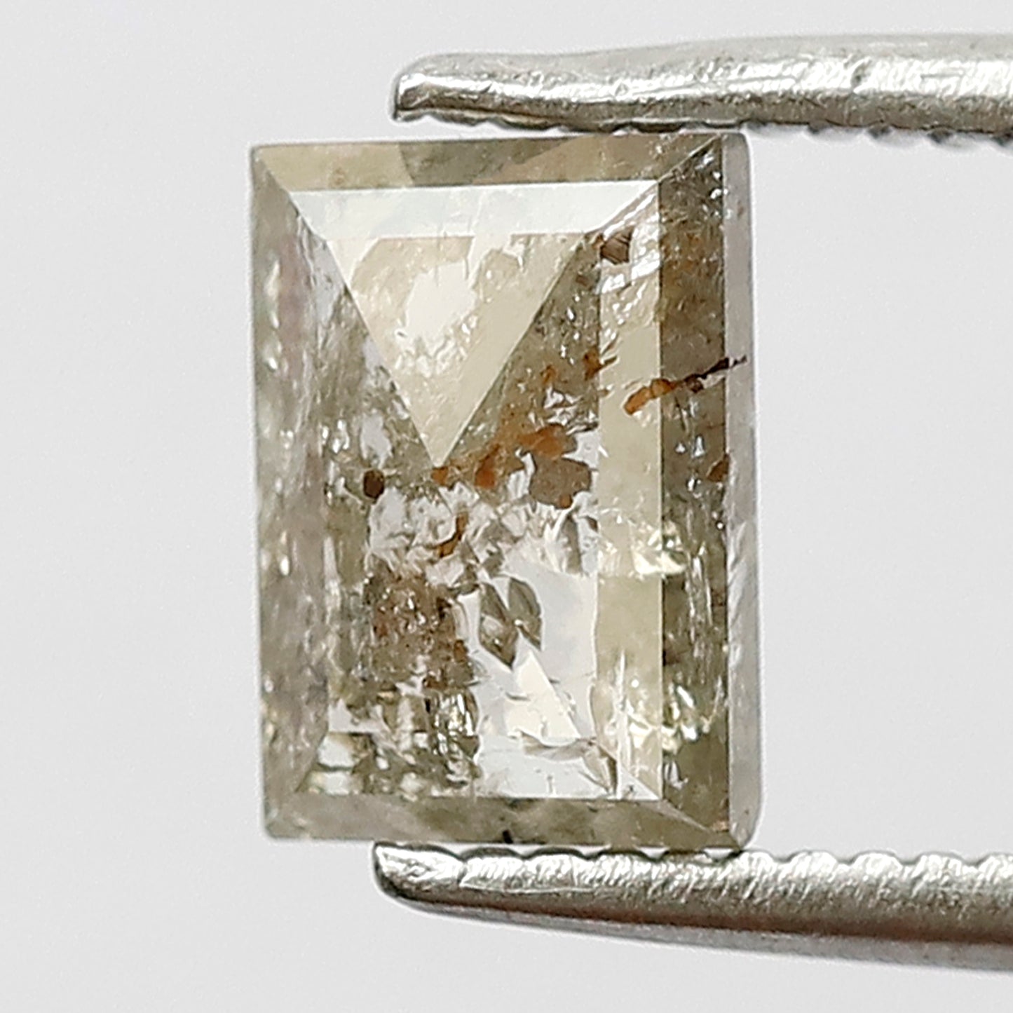1.10 CT geometric shape salt and pepper diamond 7 mm natural loose diamond brown Translucent for her gift