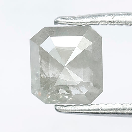 1.12 CT 6 MM Magnificent Gray Color Emerald Cut Salt and Pepper Loose Diamond