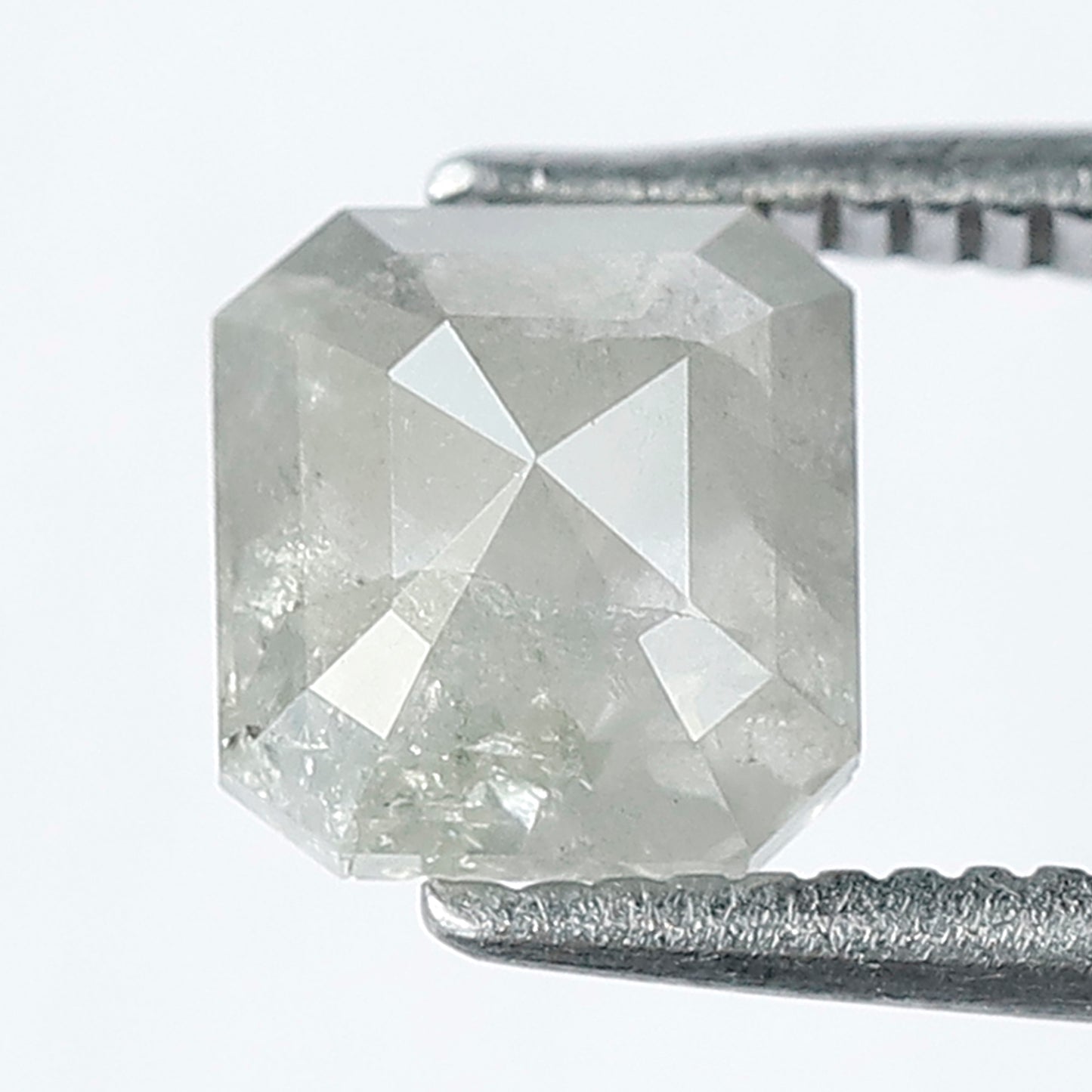 1.12 CT 6 MM Magnificent Gray Color Emerald Cut Salt and Pepper Loose Diamond