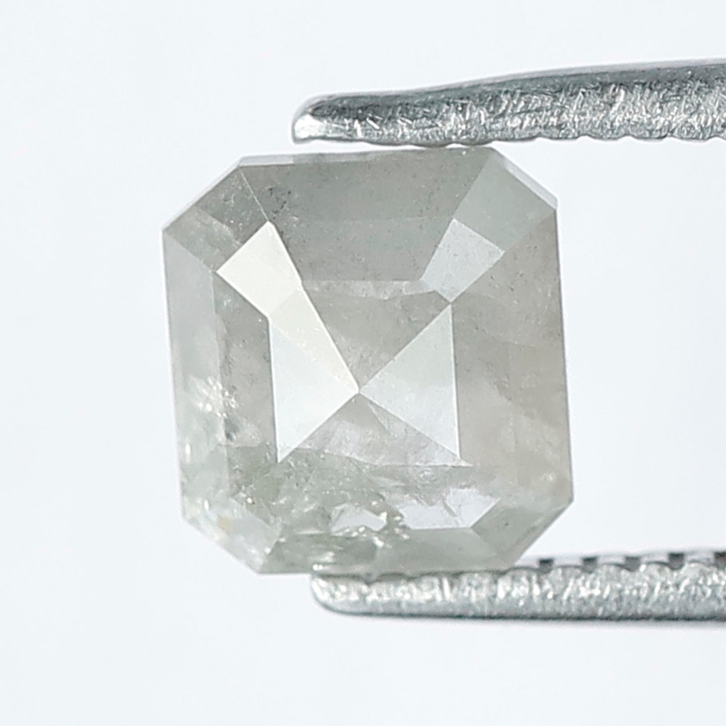 1.12 CT 6 MM Magnificent Gray Color Emerald Cut Salt and Pepper Loose Diamond