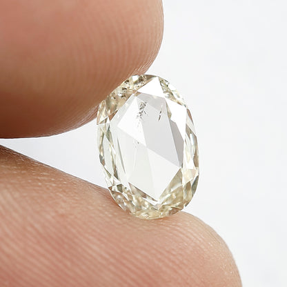1.15 CT Natural IJ Color SI Clarity Diamond 9.20 MM Loose Natural Oval Shape Rose Cut Diamond Custom Engagement Ring