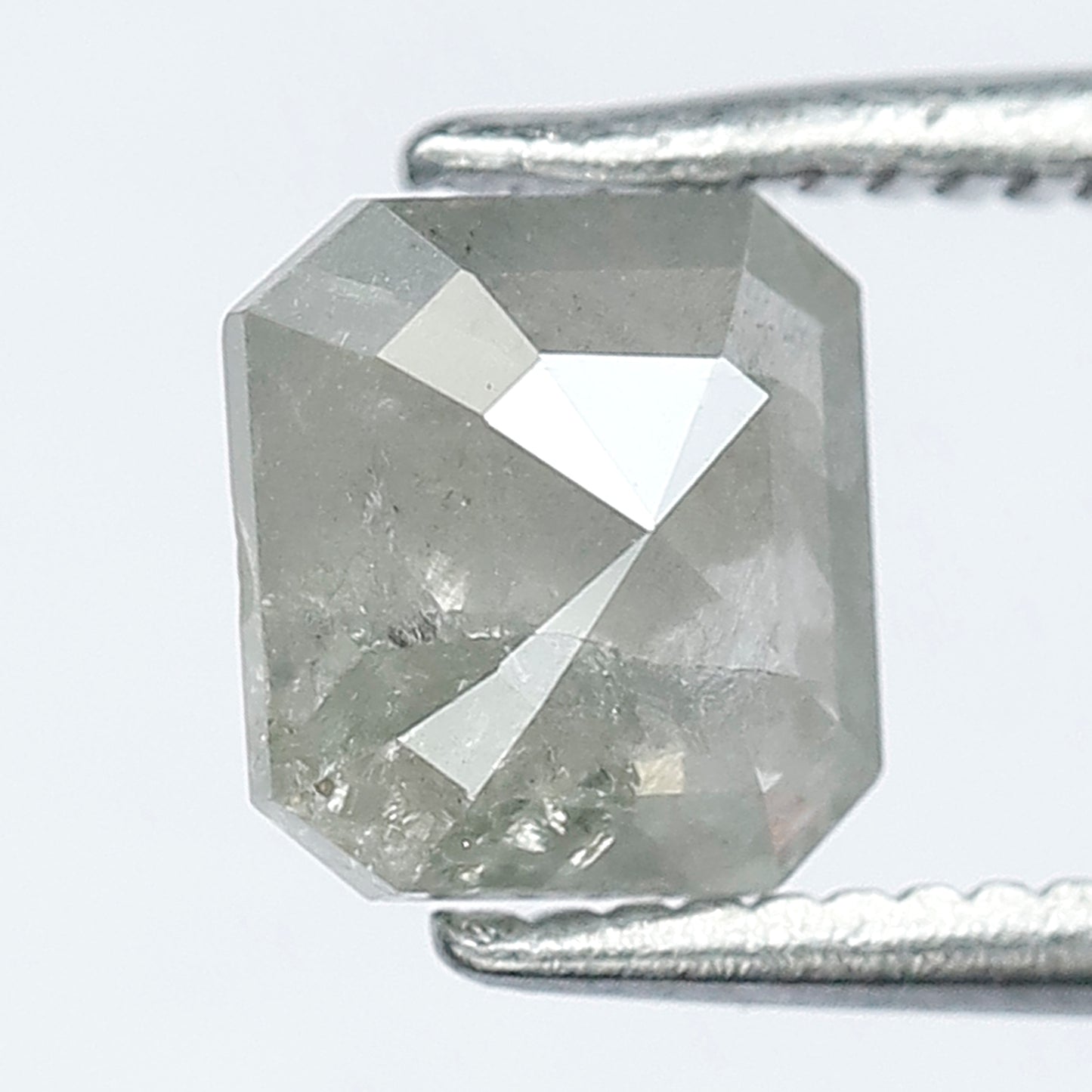 1.12 CT 6 MM Magnificent Gray Color Emerald Cut Salt and Pepper Loose Diamond