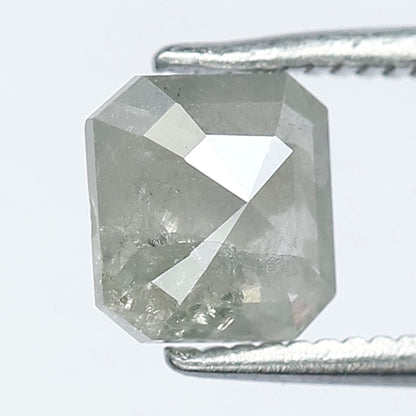 1.12 CT 6 MM Magnificent Gray Color Emerald Cut Salt and Pepper Loose Diamond